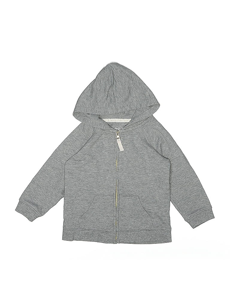 Pre-owned Jumping Beans Kids' Zip Up Hoodie In Gray