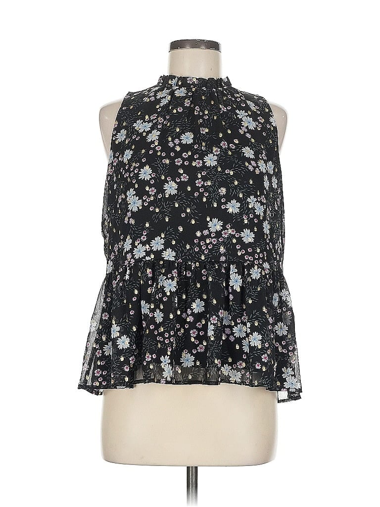Pre-owned Ann Taylor Loft Sleeveless Blouse In Black