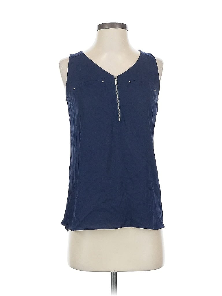 Pre-owned Fortune + Ivy Sleeveless Blouse In Blue