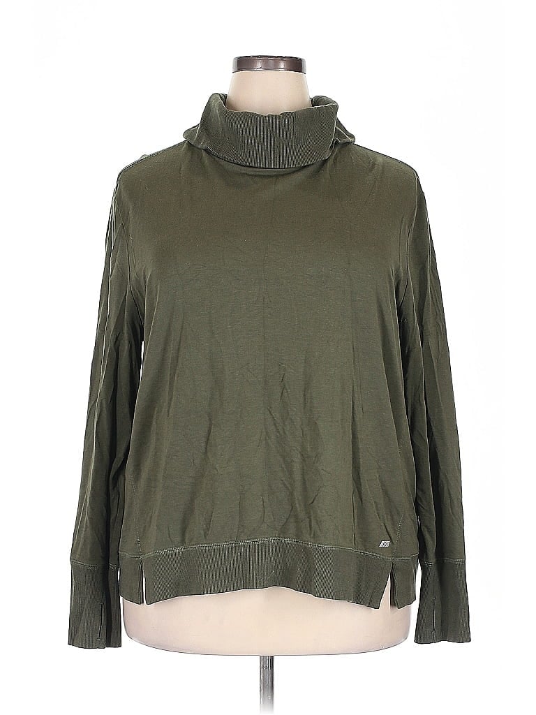 Pre-owned Amazon Essentials Turtleneck Sweater In Green
