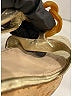 Prada 100% Leather Tan Silver Chain Link Gold Wedges Size EU 39 - photo 10
