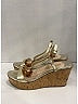 Prada 100% Leather Tan Silver Chain Link Gold Wedges Size EU 39 - photo 4