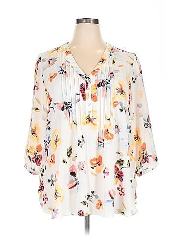 Rose + Olive 3/4 Sleeve Blouse (view 1)