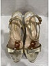 Prada 100% Leather Tan Silver Chain Link Gold Wedges Size EU 39 - photo 8