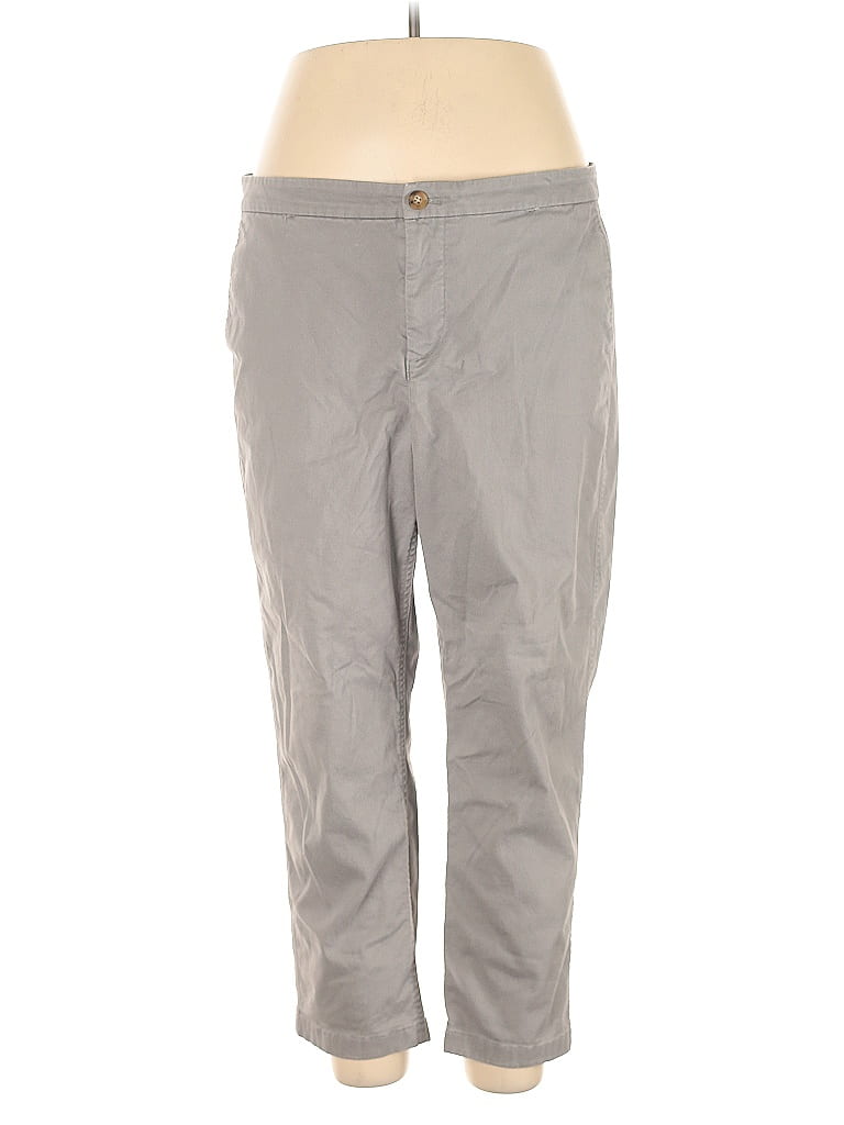 J.Crew Factory Store Solid Gray Khakis Size 16 - photo 1