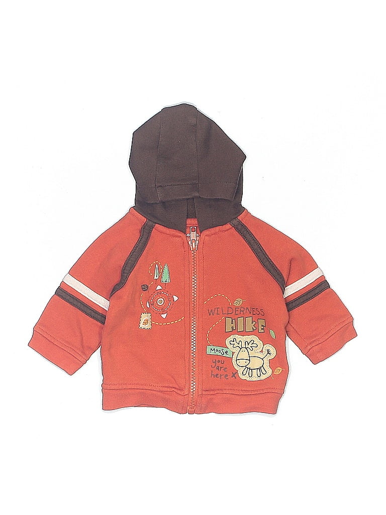 Pre-owned Okie Dokie Babies' Zip Up Hoodie In Red