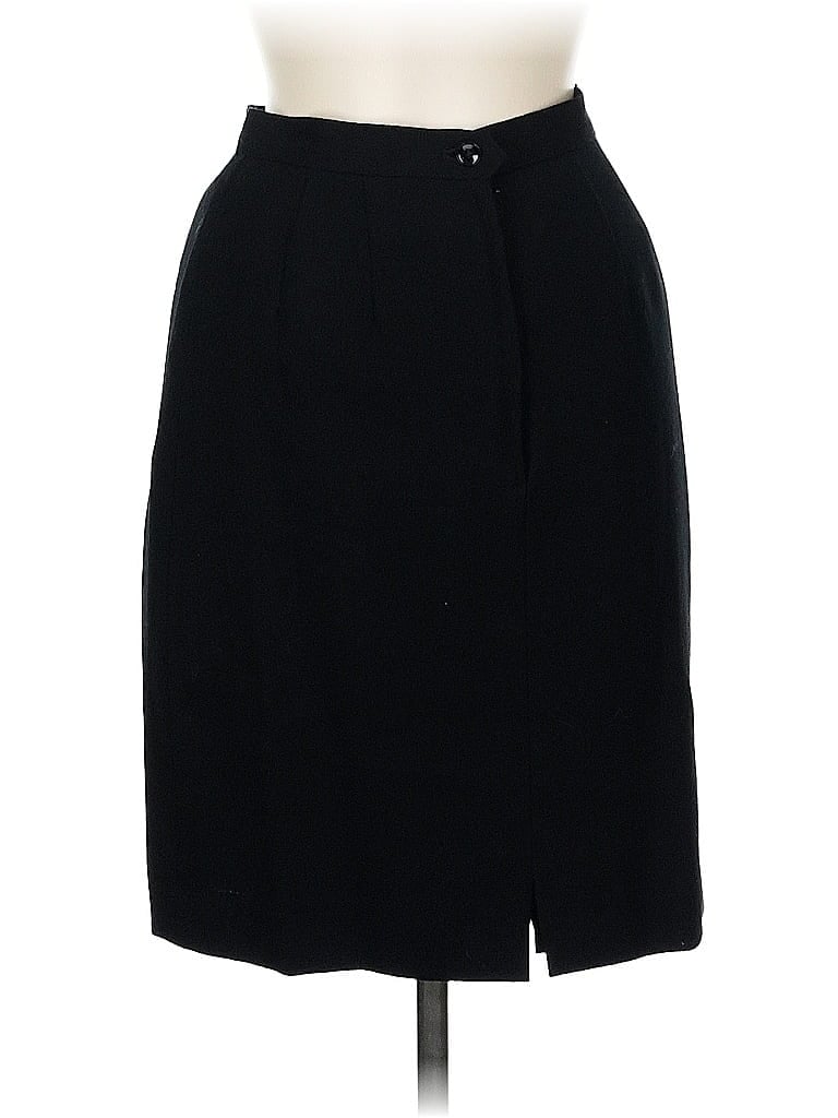 Pre-owned Unbranded Wool Skirt In Black
