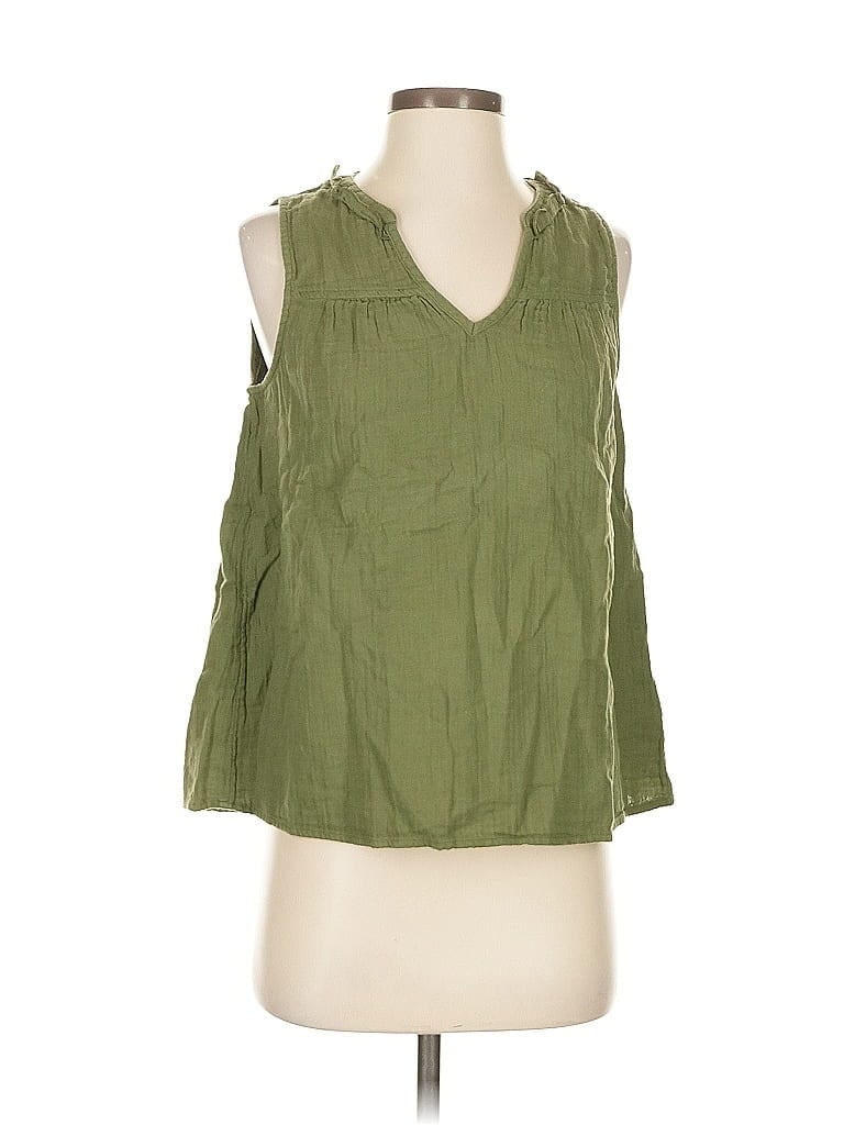 Pre-owned Gap Sleeveless Blouse In Green