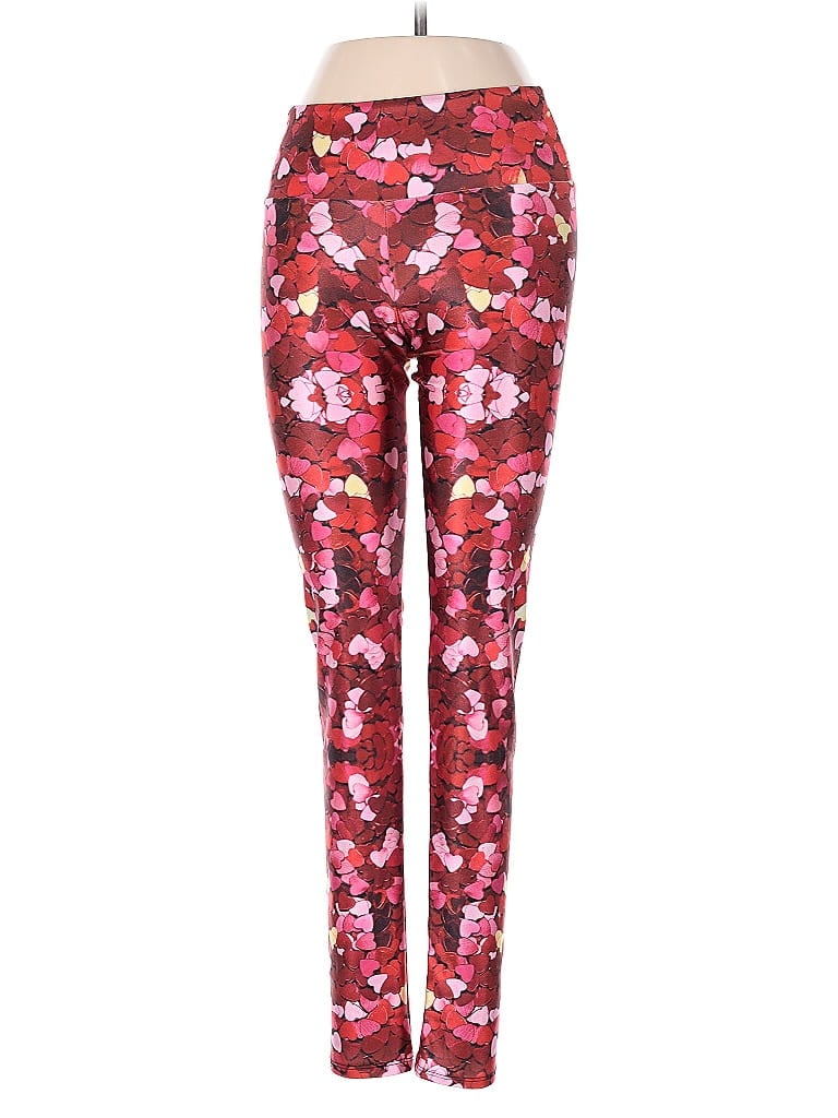 Pre-owned Assorted Brands Leggings In Red