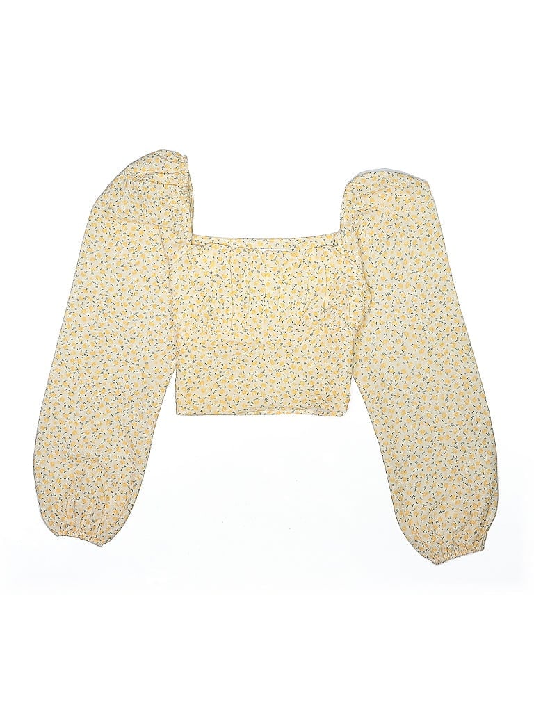 Pre-owned Elodie 3/4 Sleeve Blouse In Yellow