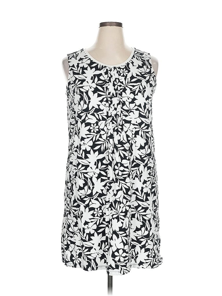 Pre-owned Lands' End Casual Dress In White