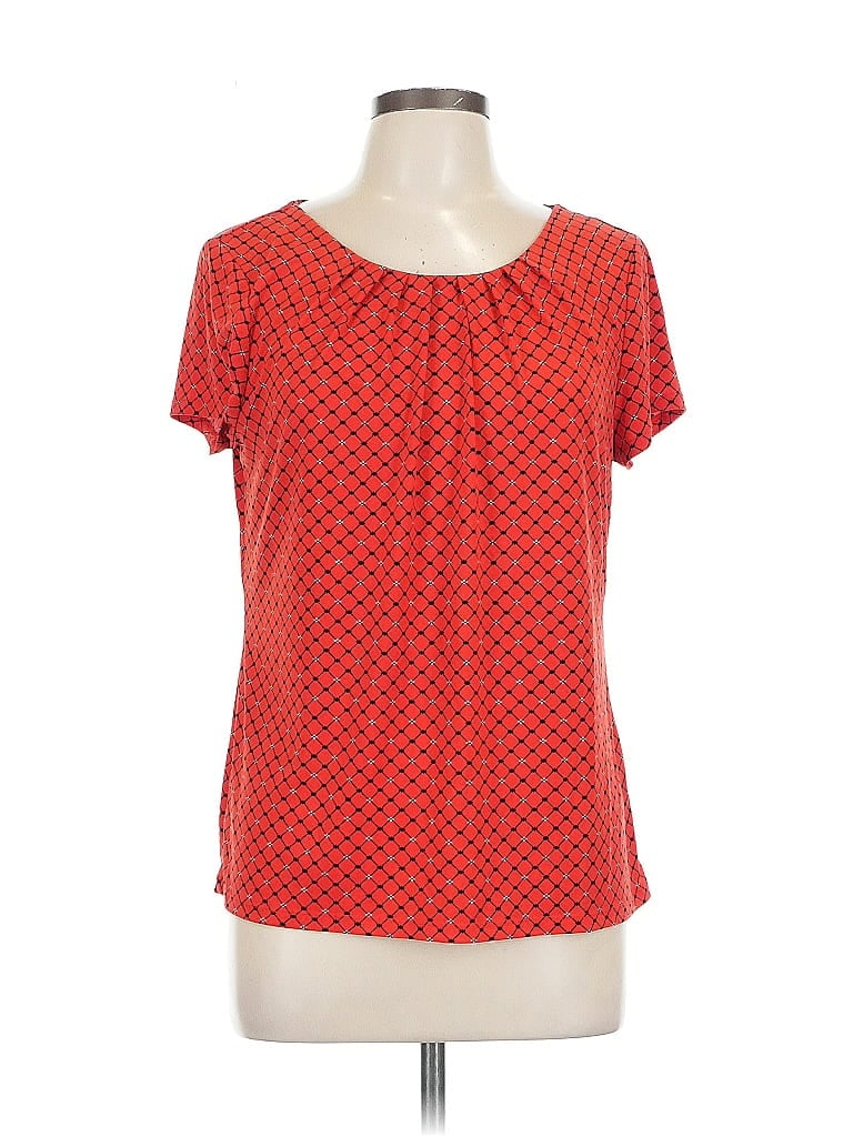 WORTHINGTON Pre-owned Short Sleeve Blouse In Red