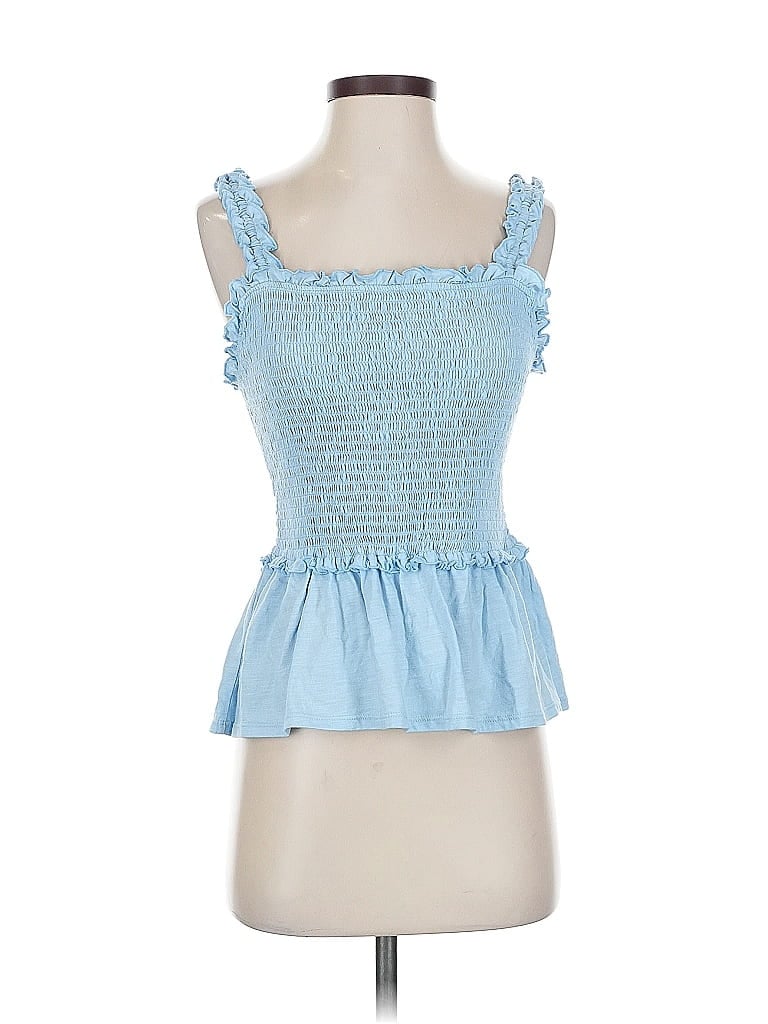 Pre-owned Riley & Rae Sleeveless Top Blue Sweetheart Neckline Tops