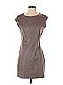 BCBGMAXAZRIA 100% Polyurethane Solid Brown Casual Dress Size XS - photo 1