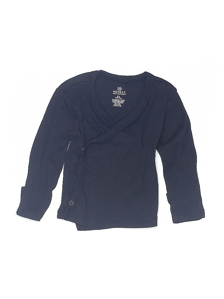 Pre-owned Honest Baby Clothing Babies' Long Sleeve T-shirt In Blue