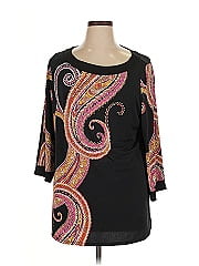 Jm Collection 3/4 Sleeve Top