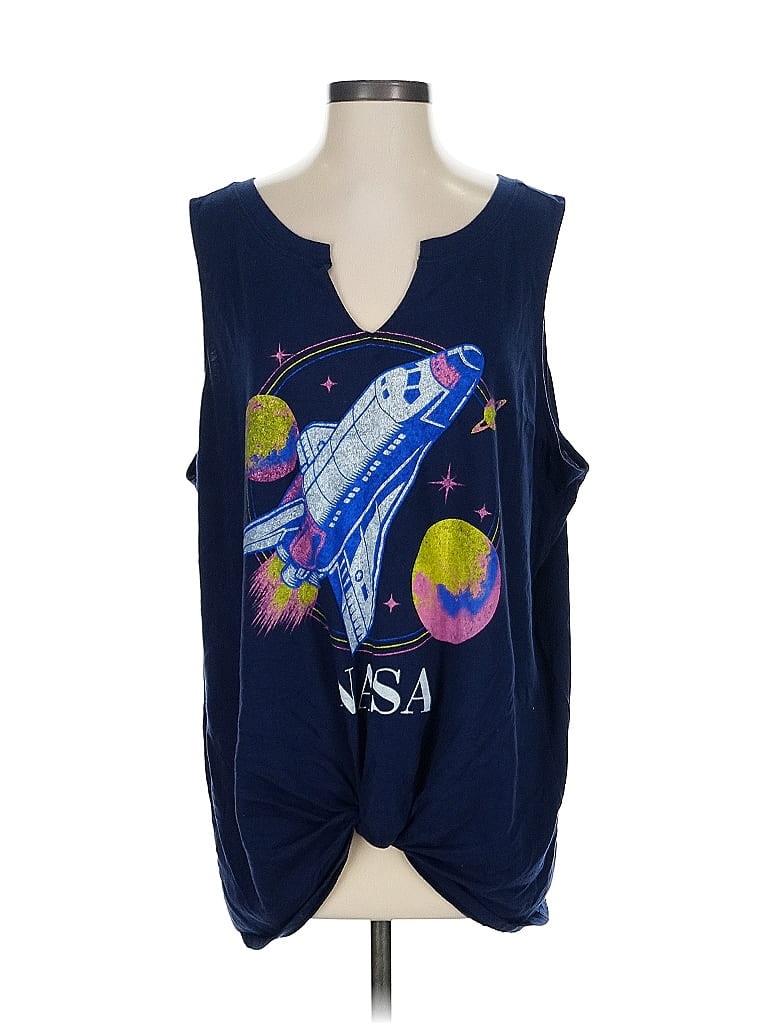 Pre-owned Assorted Brands Sleeveless T-shirt In Blue