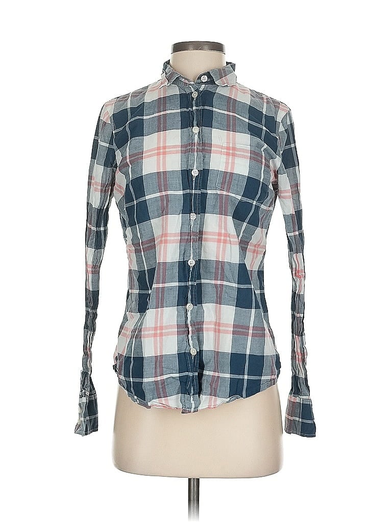 Pre-owned J.crew Mercantile Long Sleeve Button Down Shirt In Blue