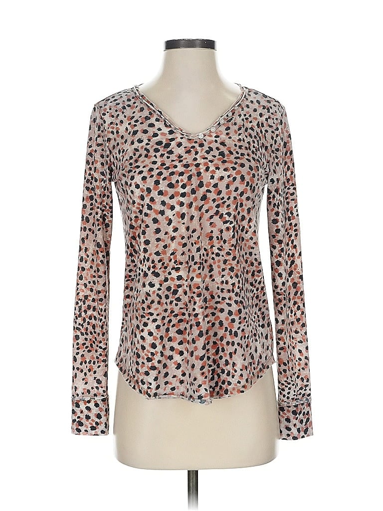 Pre-owned William Rast Long Sleeve Blouse In Brown