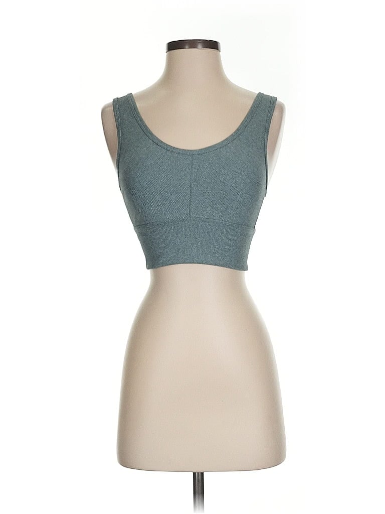 Pre-owned Freely Tank Top Teal Strapless Neckline Tops In Blue