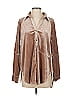 Easel 100% Polyester Metallic Brown Long Sleeve Blouse Size S - photo 1