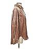 Easel 100% Polyester Metallic Brown Long Sleeve Blouse Size S - photo 3