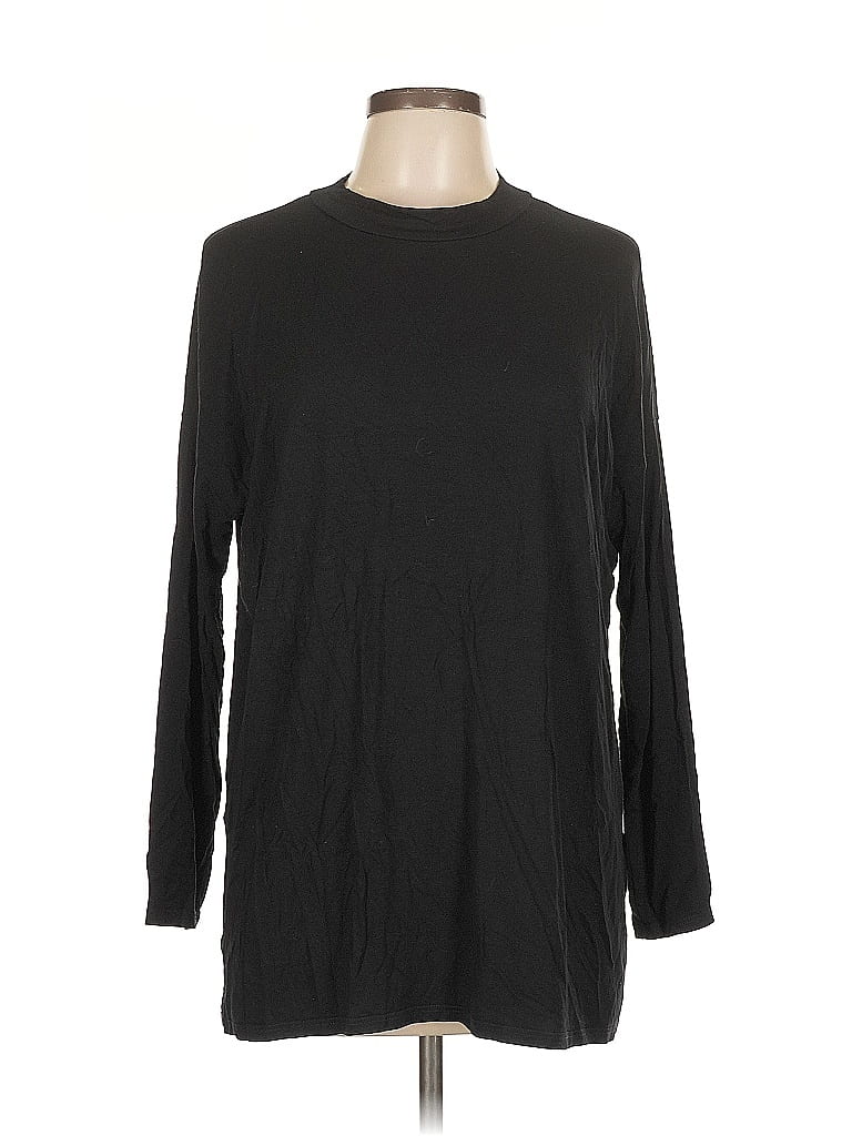Pre-owned Eileen Fisher 3/4 Sleeve T-shirt In Black
