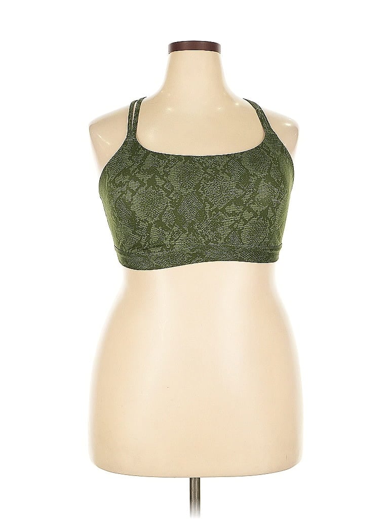 Pre-owned All In Motion Tank Top Green Halter Neckline Tops