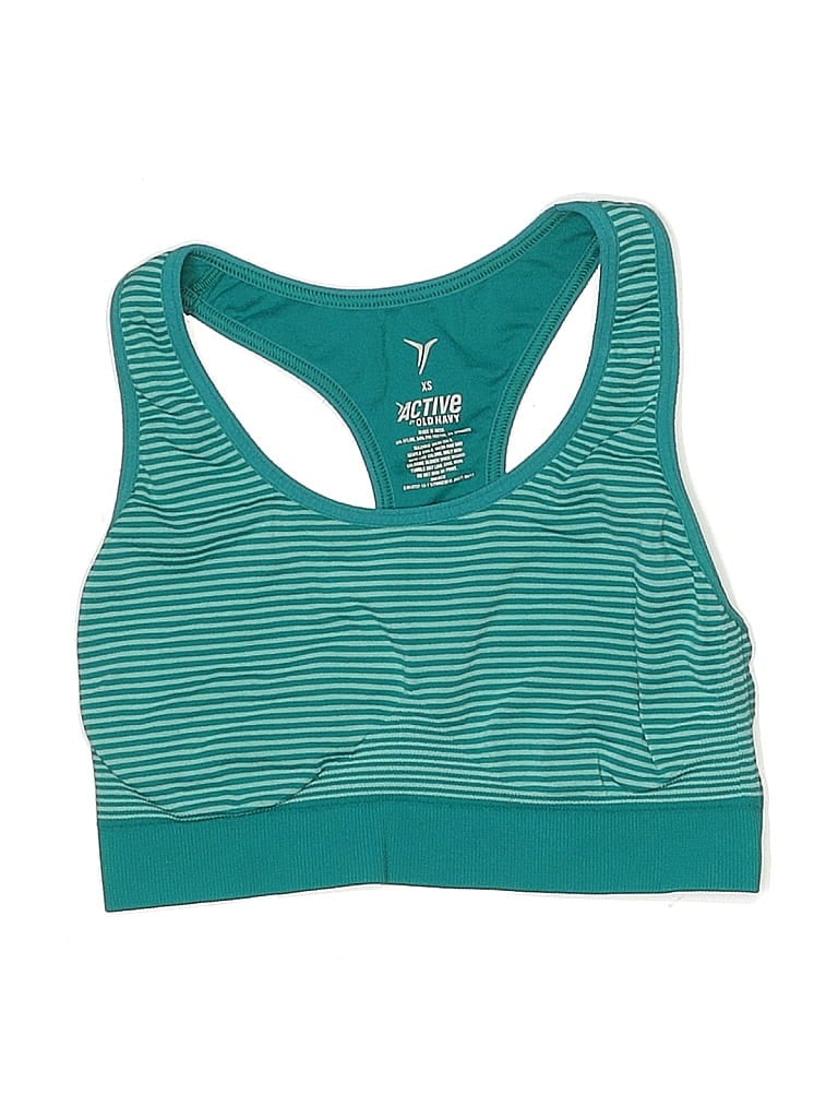 Pre-owned Active By Old Navy Swimsuit Top Teal Swimwear In Blue