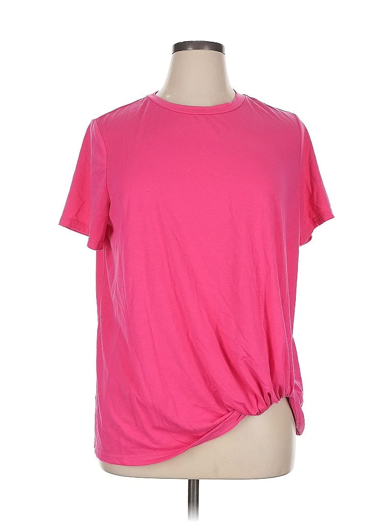 Pre-owned Shein Curve Short Sleeve T-shirt In Pink