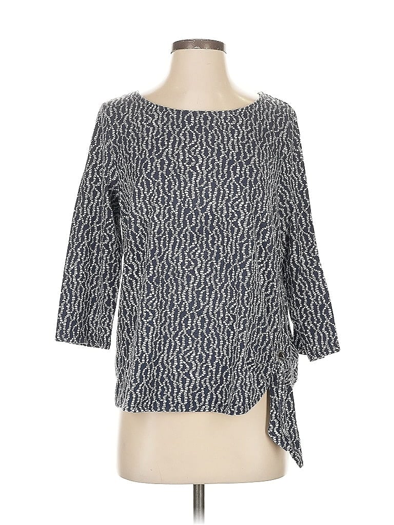 Pre-owned Belle By Kim Gravel 3/4 Sleeve T-shirt In Blue