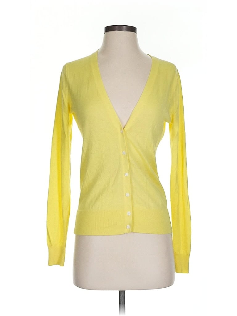 Pre-owned Banana Republic Factory Store Cardigan Sweater In Yellow