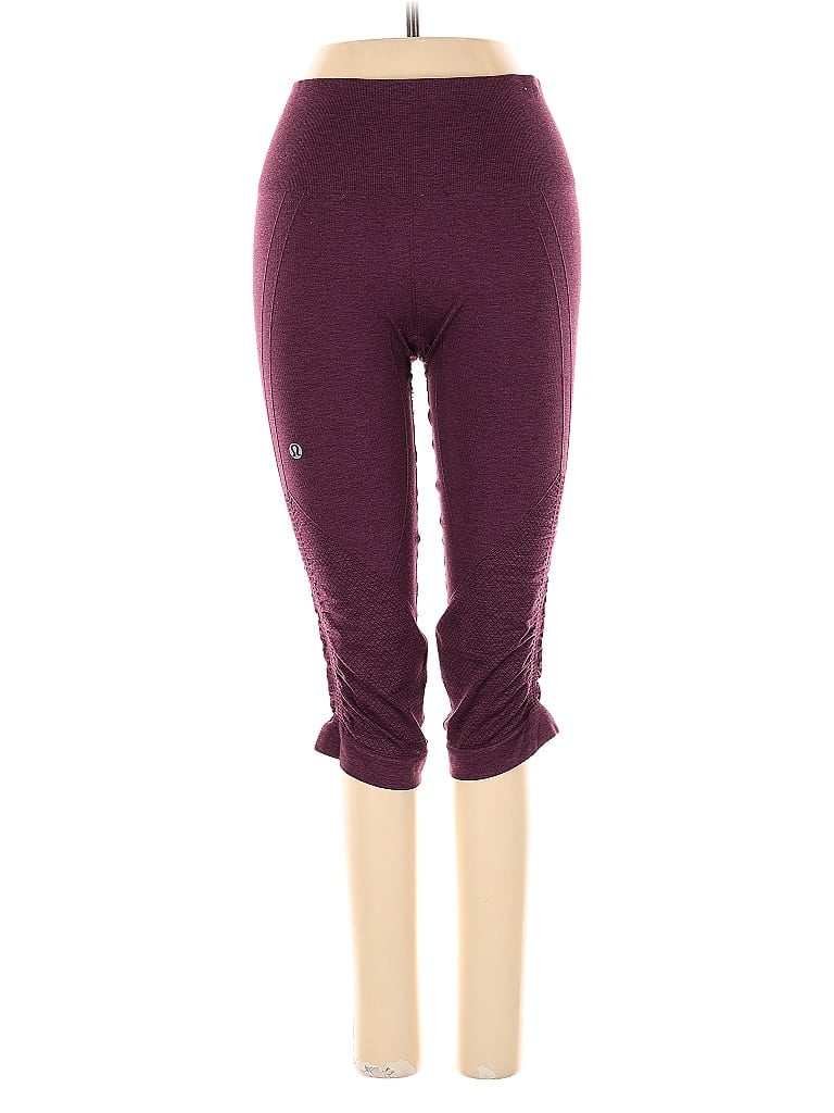 Pre-owned Lululemon Athletica Active Pants In Burgundy
