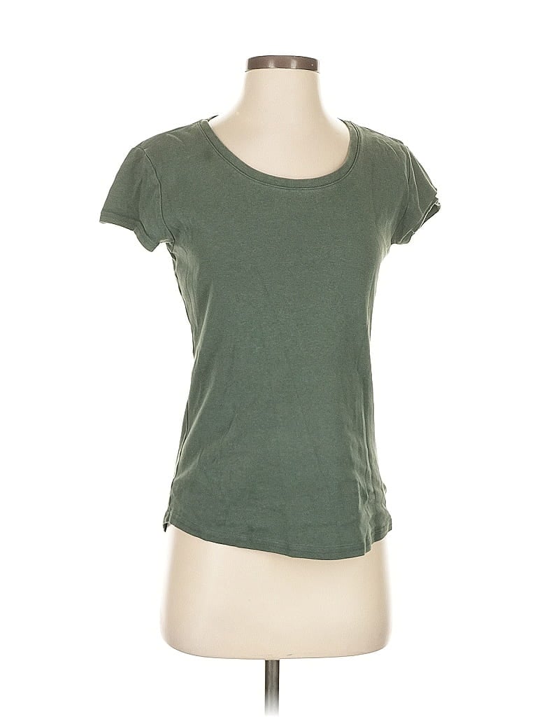 Pre-owned Kirkland Signature Short Sleeve Top Green Scoop Neck Tops