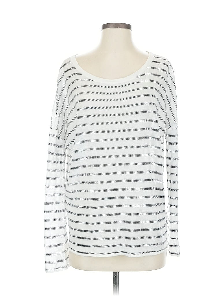 Pre-owned Garnet Hill Long Sleeve T-shirt In Silver