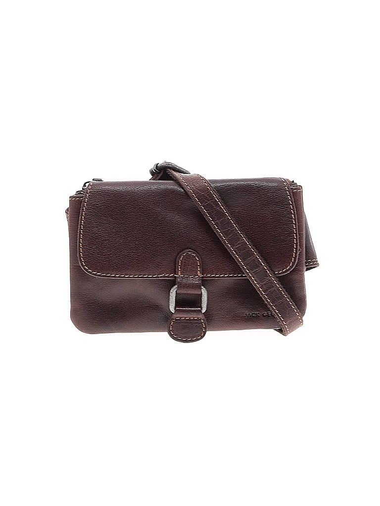 Pre-owned Jack Georges Leather Belt Bag In Brown