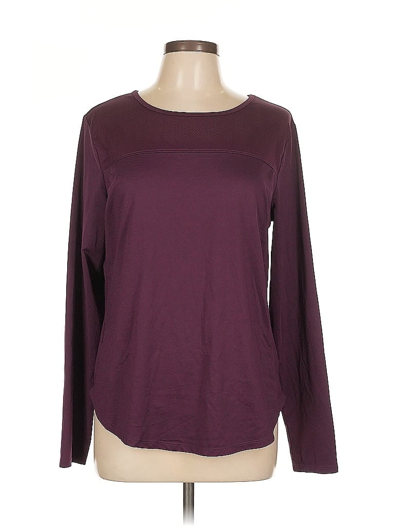 Pre-owned Threads 4 Thought 3/4 Sleeve T-shirt In Burgundy