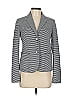 Gap Stripes Gray Black Blazer Size 6 - photo 1
