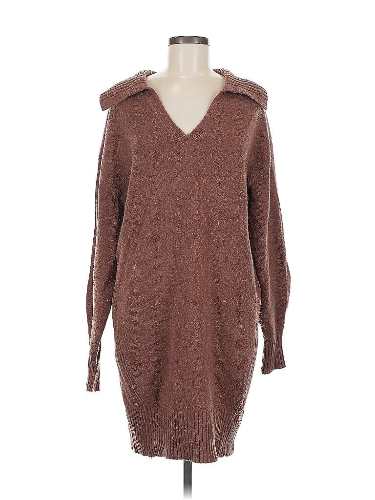 Pre-owned Express Pullover Sweater In Brown