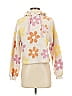 Barbie 100% Polyester Floral Yellow Ivory Pullover Sweater Size XS - photo 1