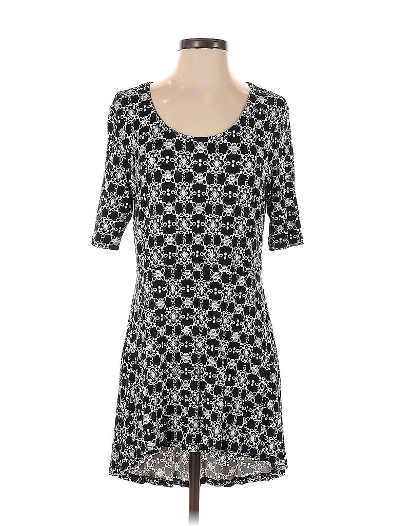 Pre-owned Soma Short Sleeve Top Black Square Neckline Tops