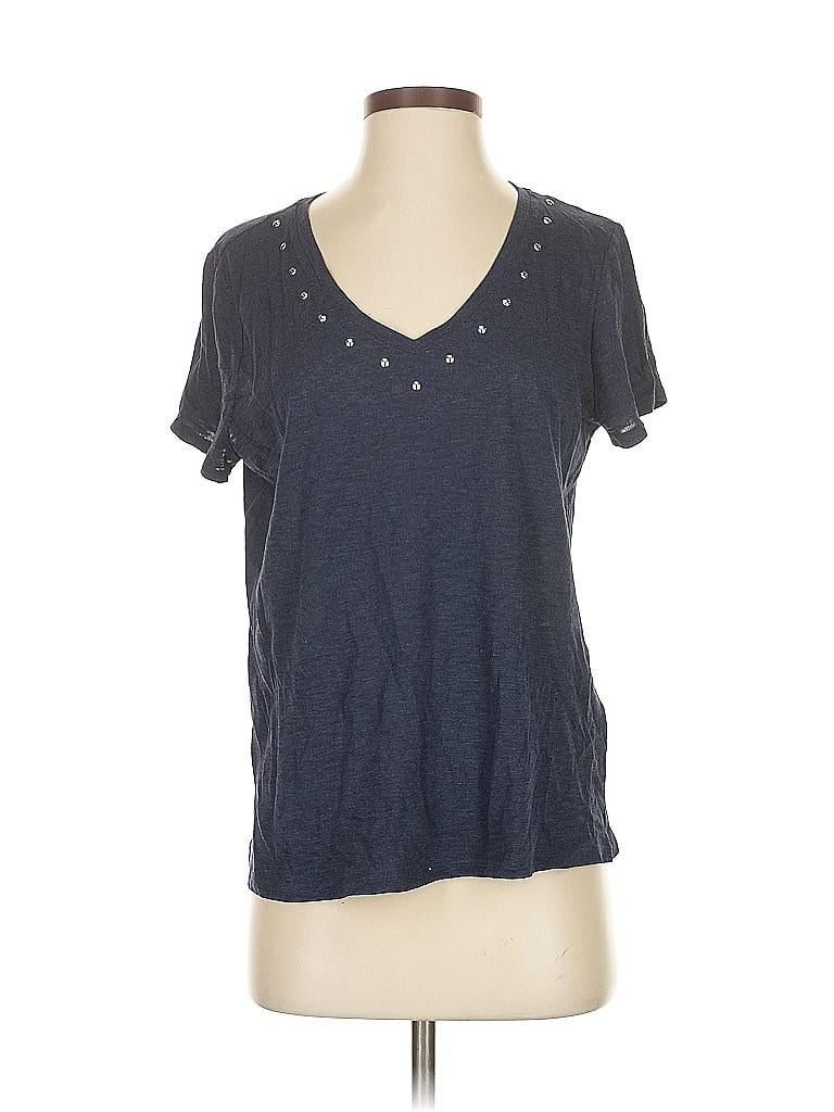 Pre-owned Vince Camuto Short Sleeve T-shirt In Blue