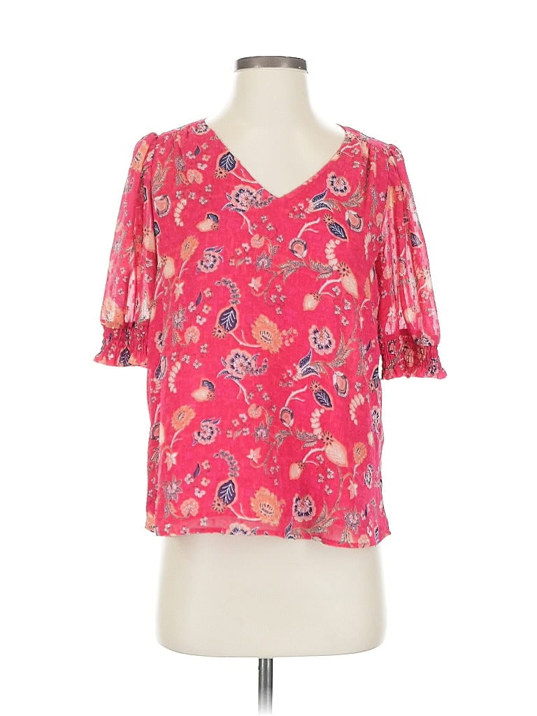 Pre-owned Rachel Zoe Short Sleeve Blouse In Pink