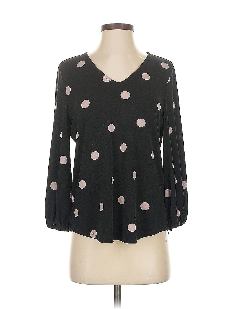 Pre-owned Adrianna Papell 3/4 Sleeve Blouse In Black