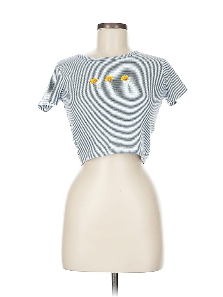 Pre-owned Brandy Melville Short Sleeve T-shirt In Blue