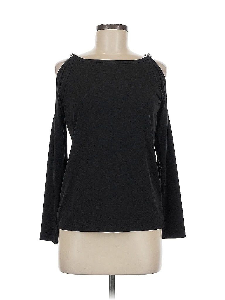 MICHAEL MICHAEL KORS Pre-owned Long Sleeve Top Black Cold Shoulder Neckline Tops