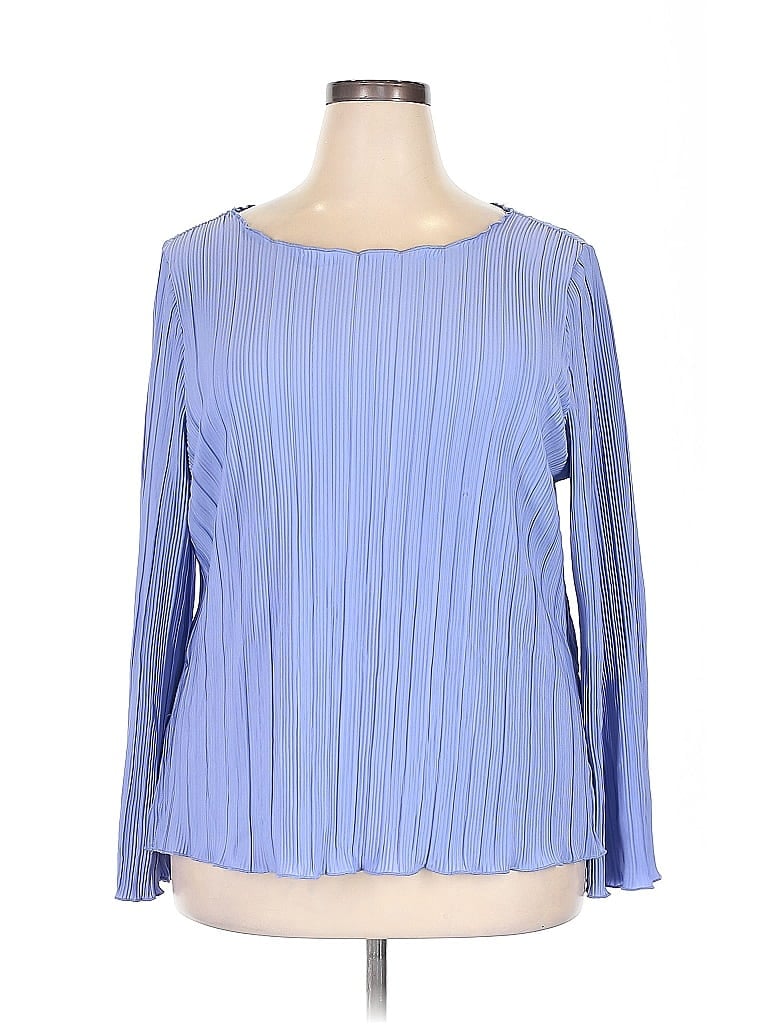 Pre-owned A New Day Long Sleeve Blouse In Blue