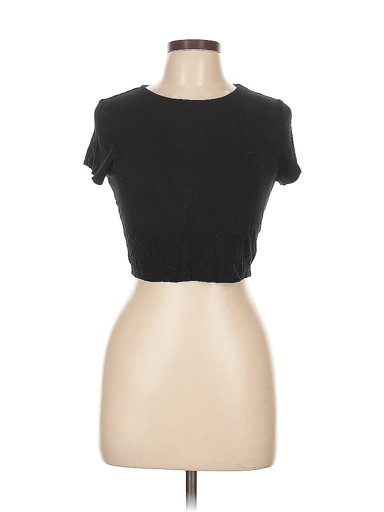 Pre-owned Unbranded Short Sleeve T-shirt In Black