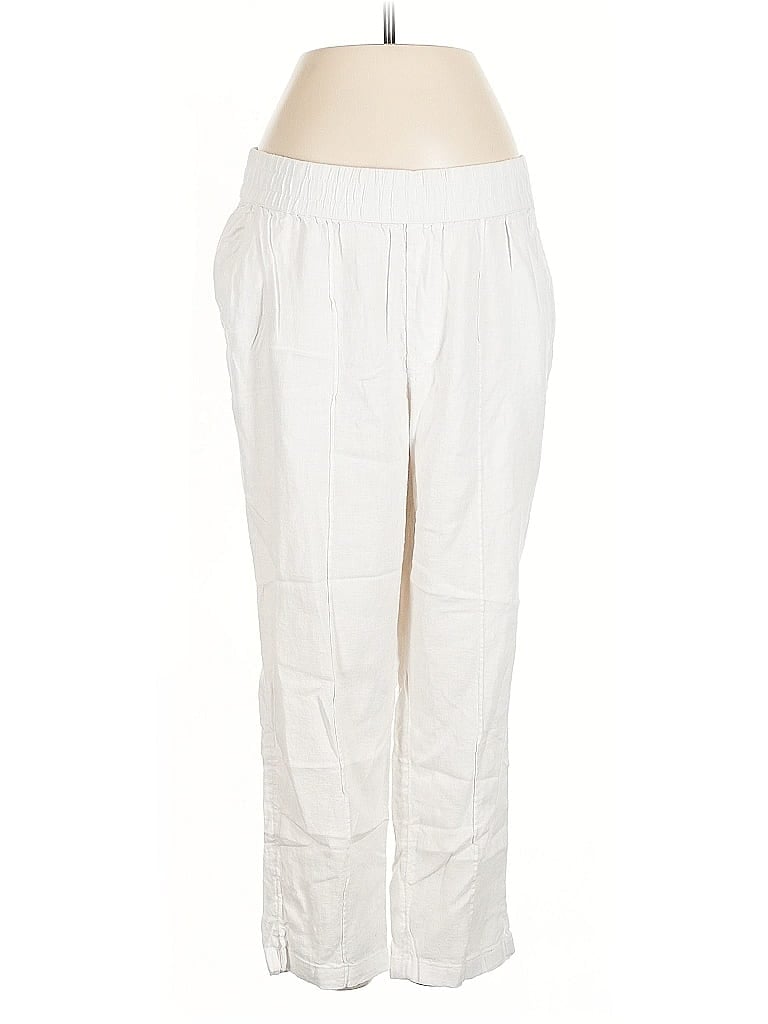 Pre-owned Joan Rivers Linen Pants In White
