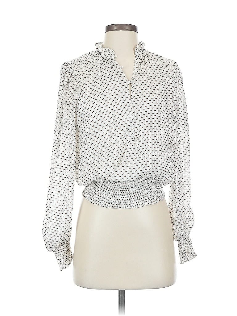 Pre-owned Assorted Brands Long Sleeve Blouse In White